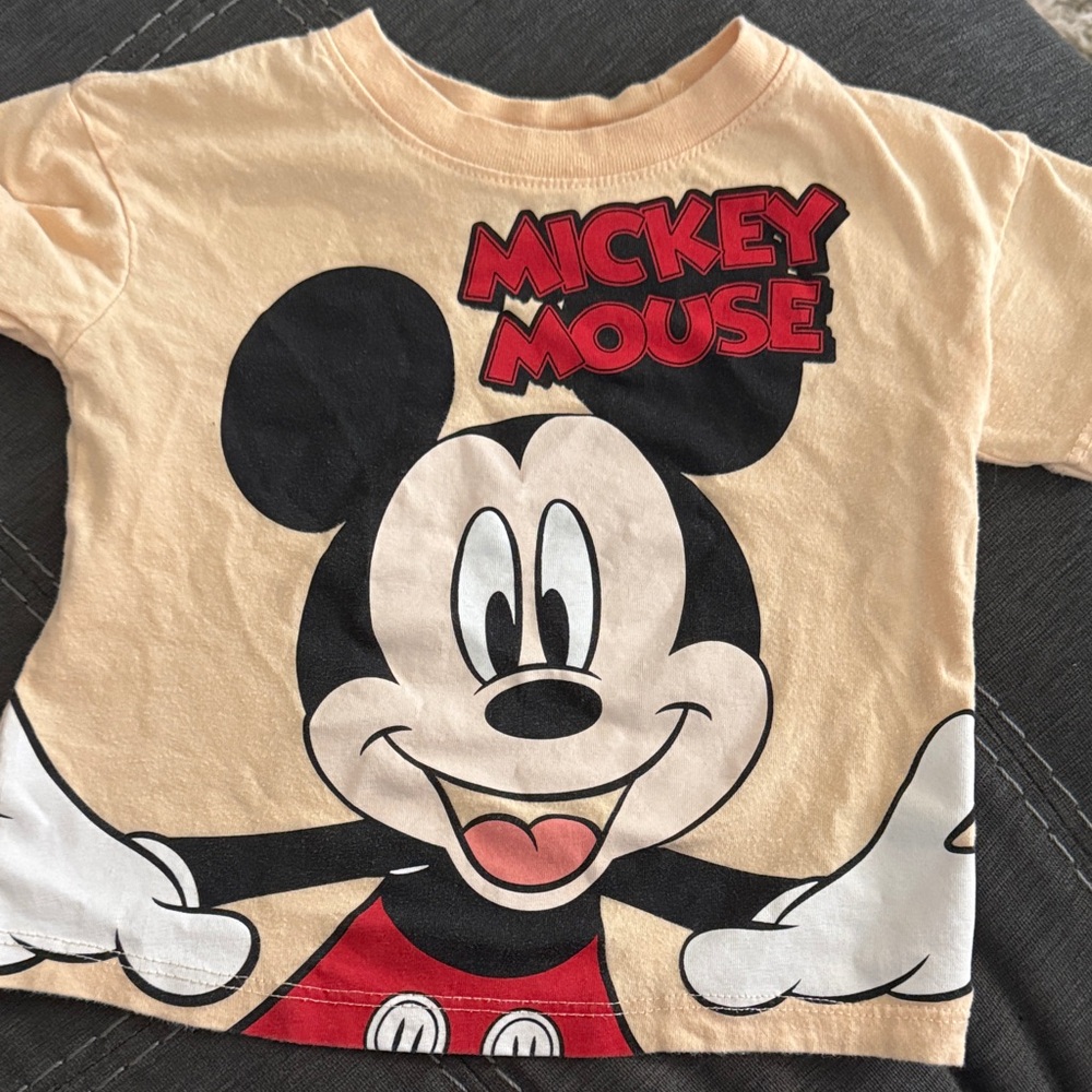 Mickey Mouse Kids T-Shirt - Cream and Black